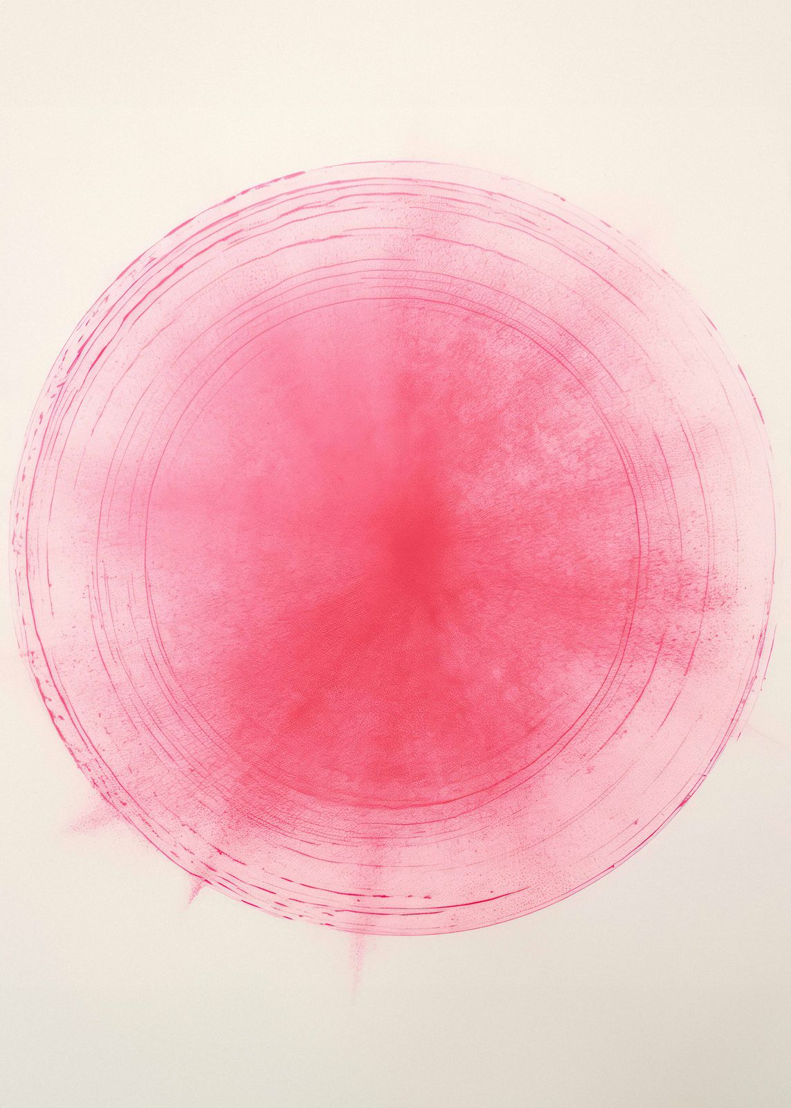 Affisch - Rosa Abstrakt Cirkel