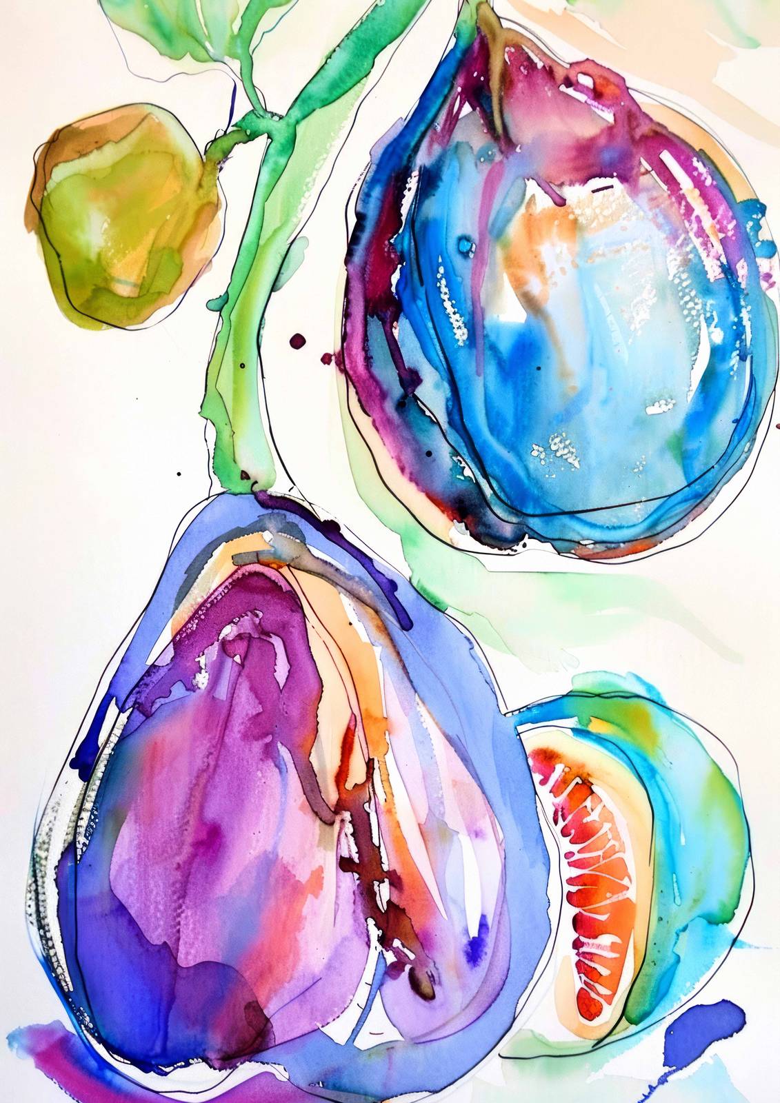 Poster - Vibrant Figs Konstverk