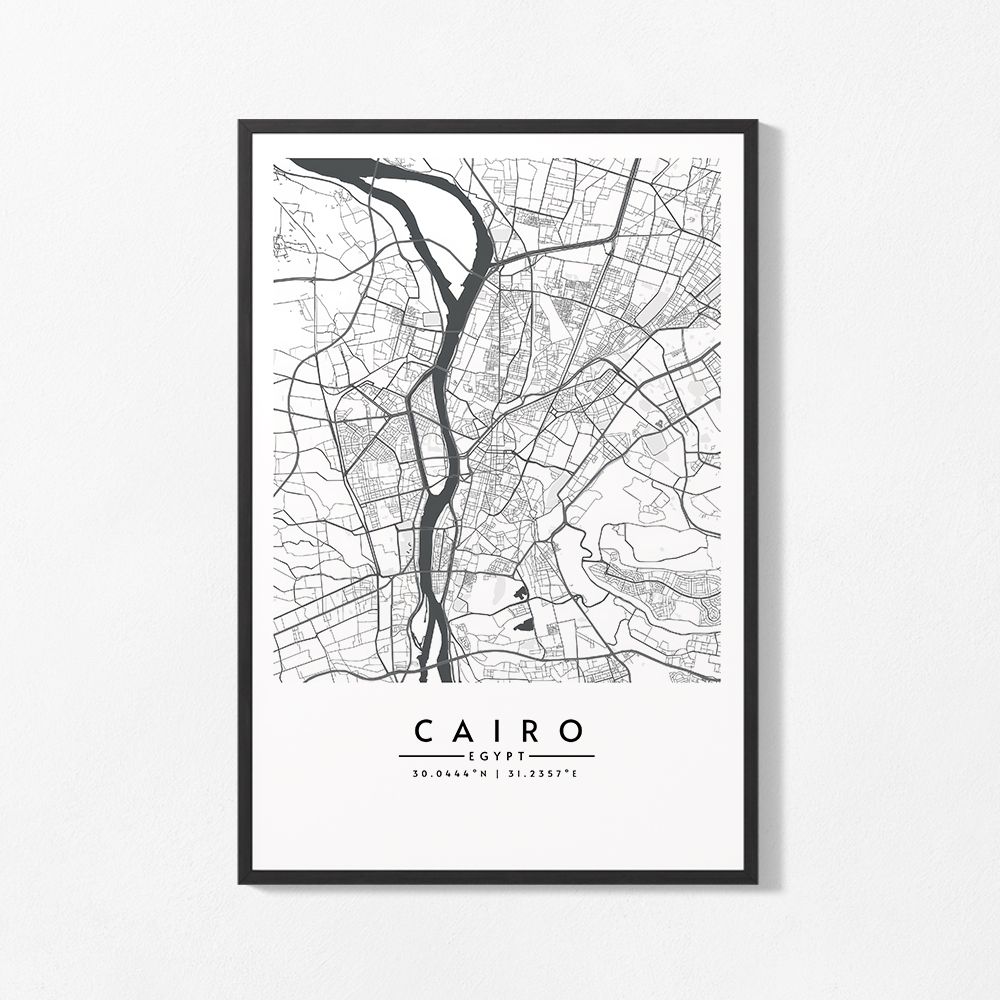 Poster - Karta över Kairo