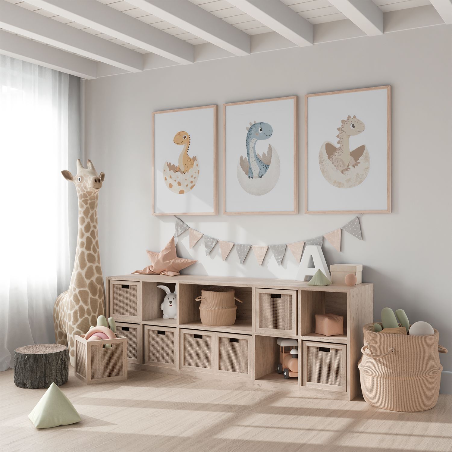 Poster - Baby Dinosaur Delight / Set av 3