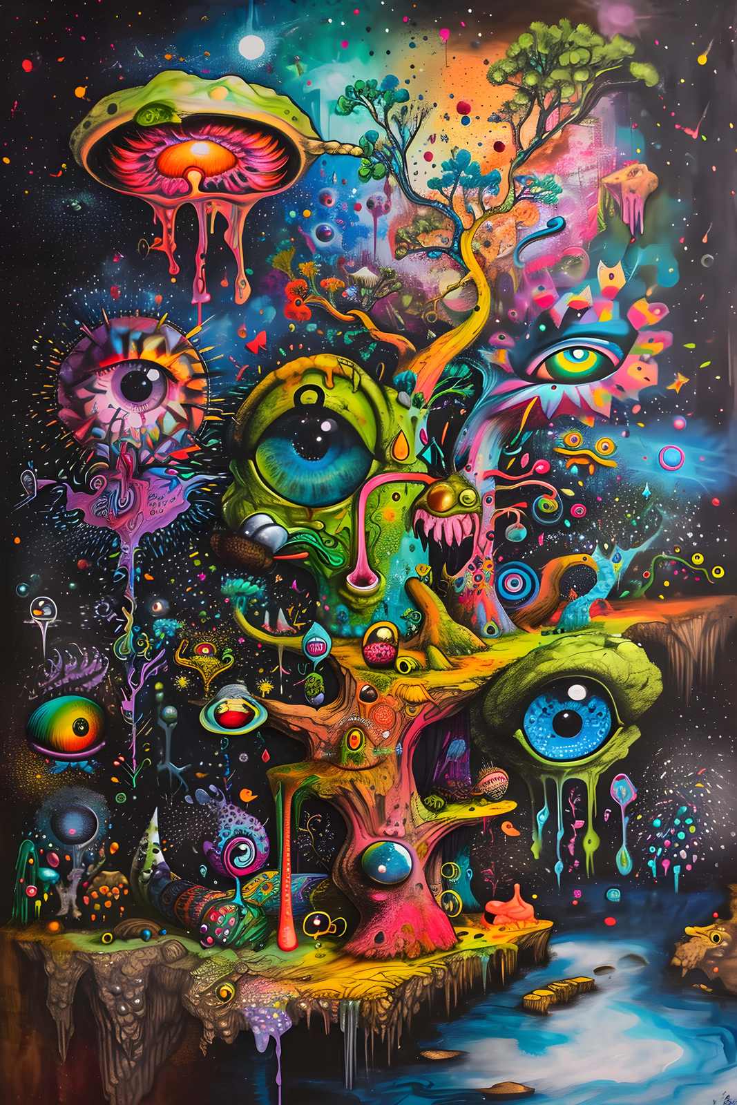 Affisch - Surrealistisk Abstrakt Konst
