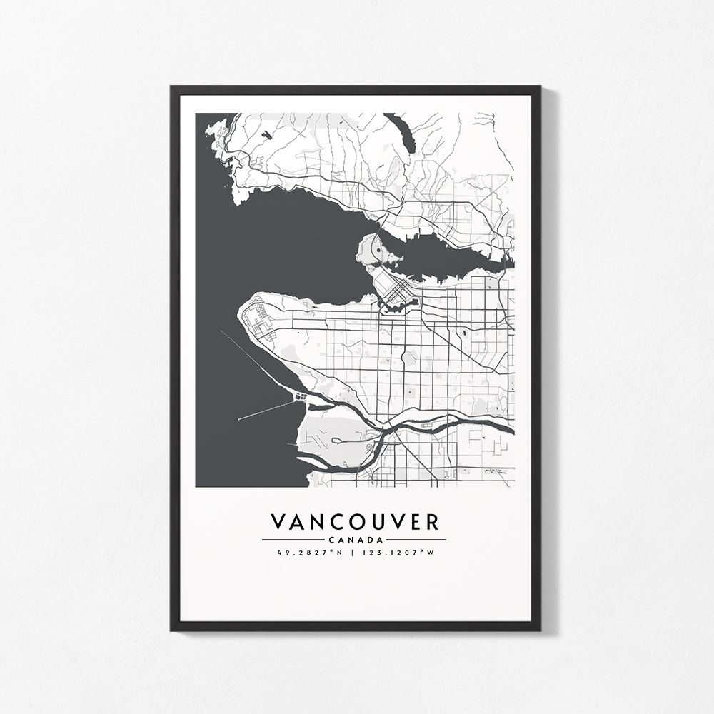 Poster - Vancouver-karta