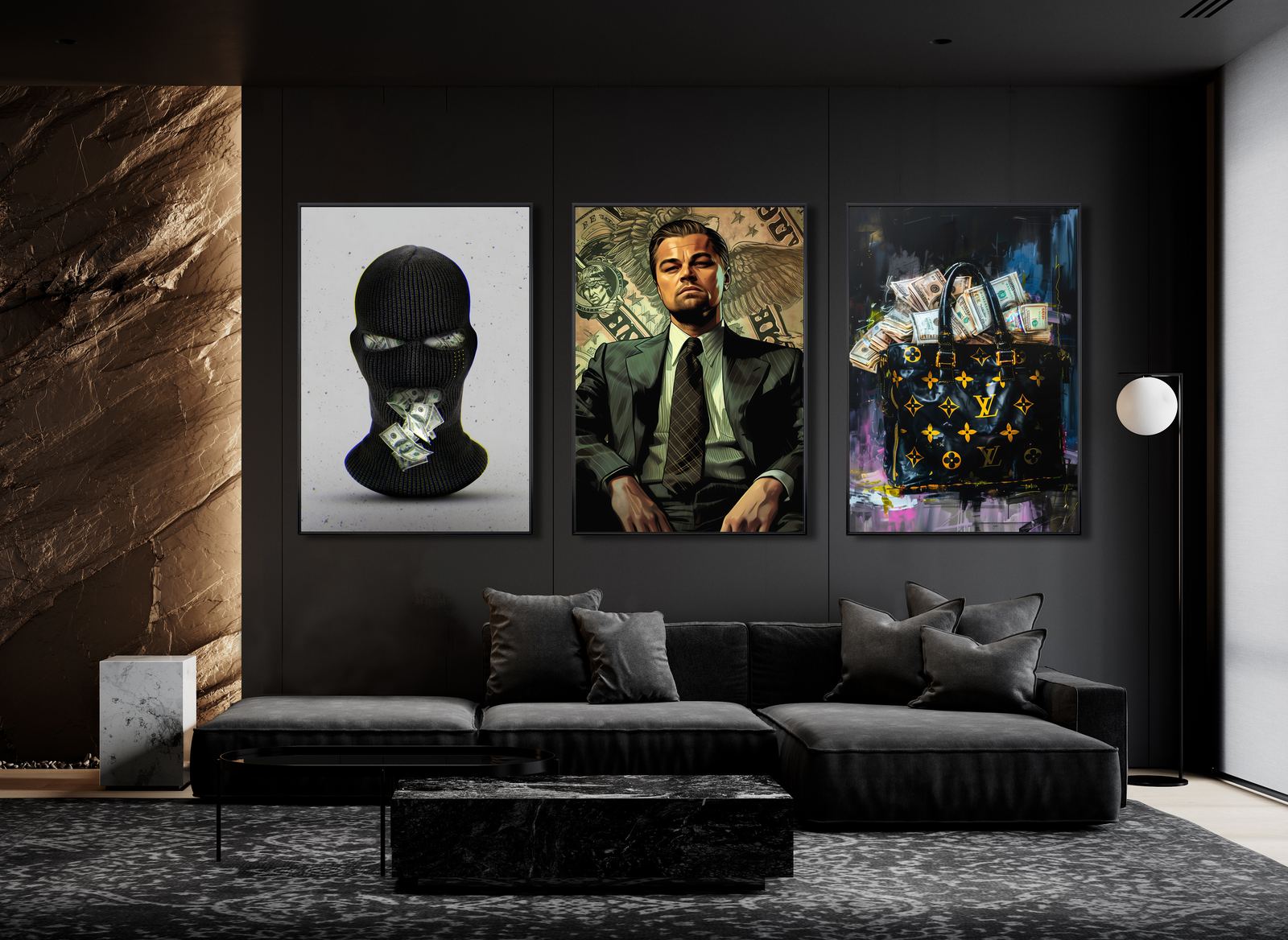 Poster - Pengar & Lyxkonst / Set av 3