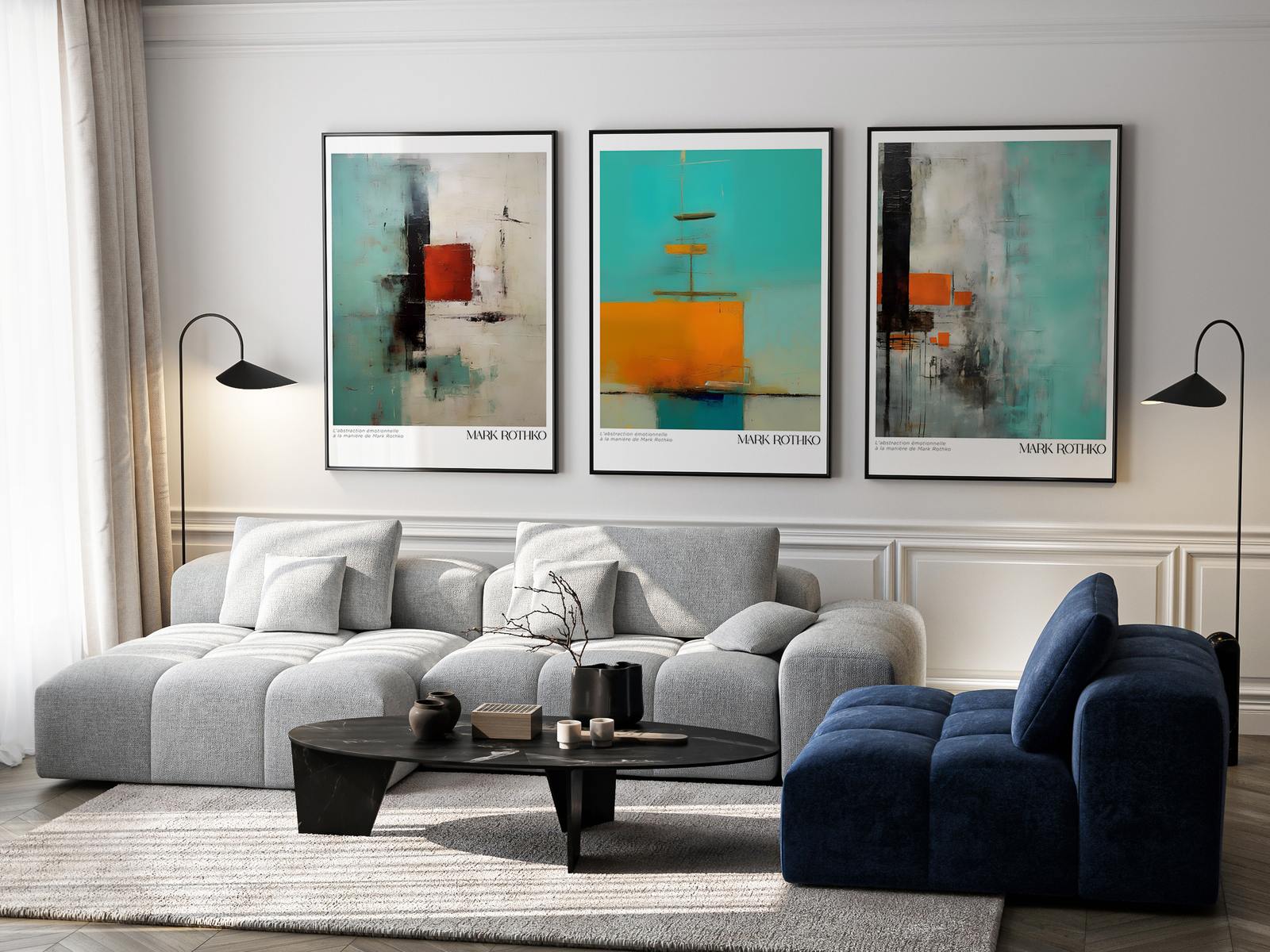 Poster - Abstrakt Serie / Set om 3