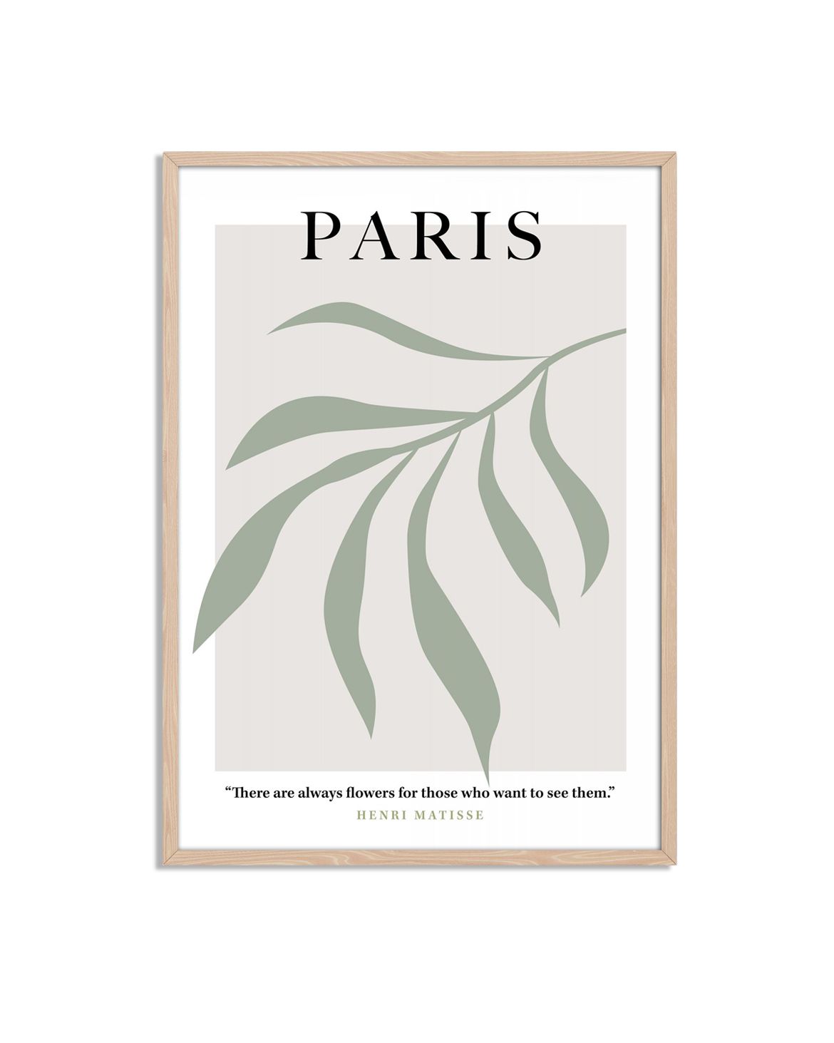 Paris Botanisk Citat Affisch