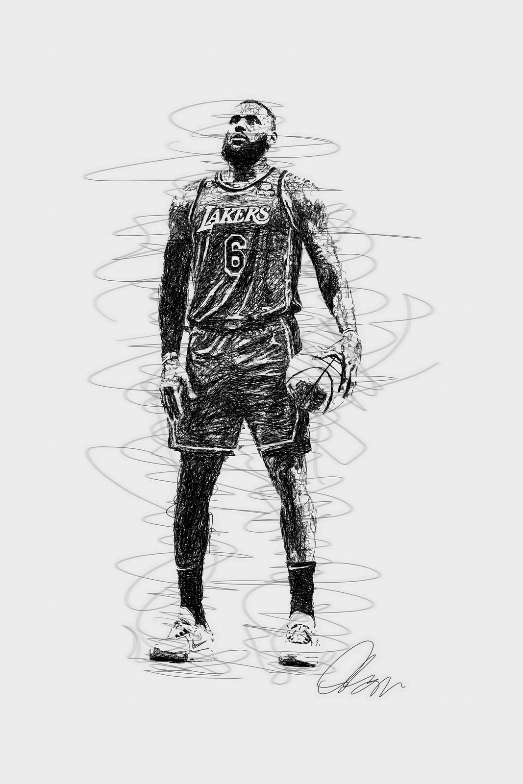 Poster - Lakersspelare Skiss