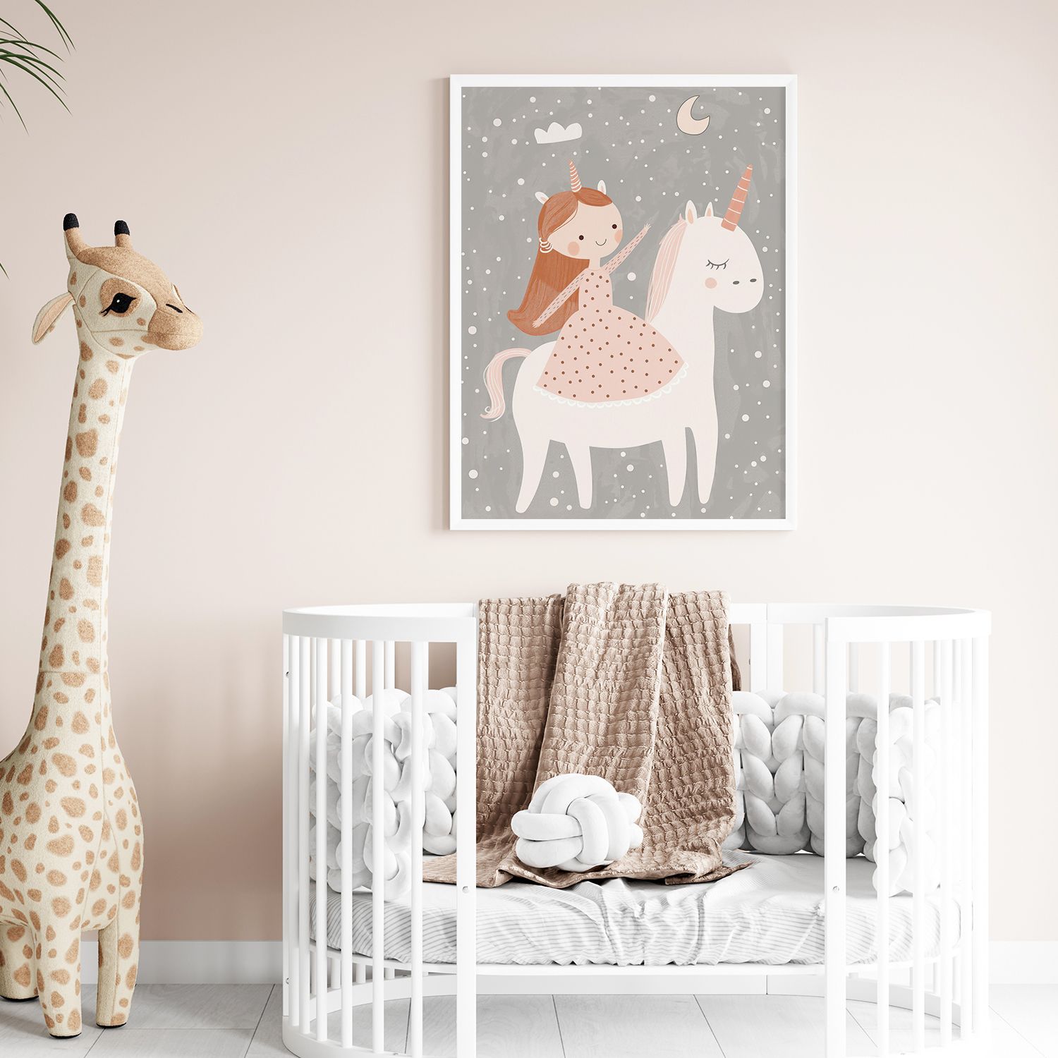 Poster - Flicka och enhörning