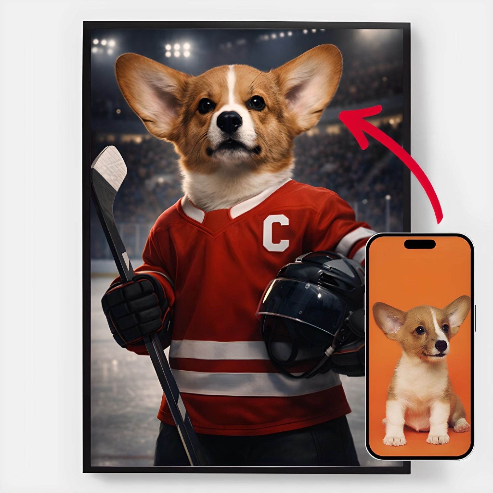 Personlig Poster - Hockeydjuret - AI Poster