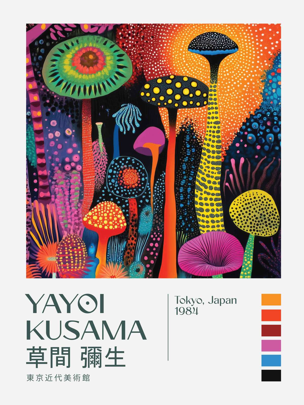 Poster - Yayoi Kusama 1984 Tokyo