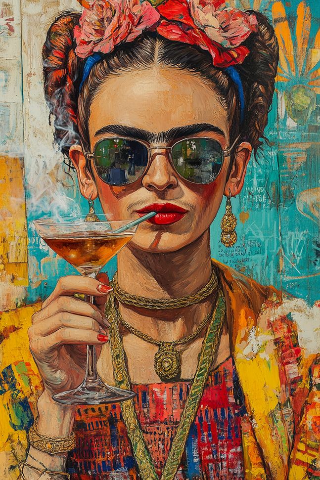Poster - Frida Kahlo Levande Porträtt