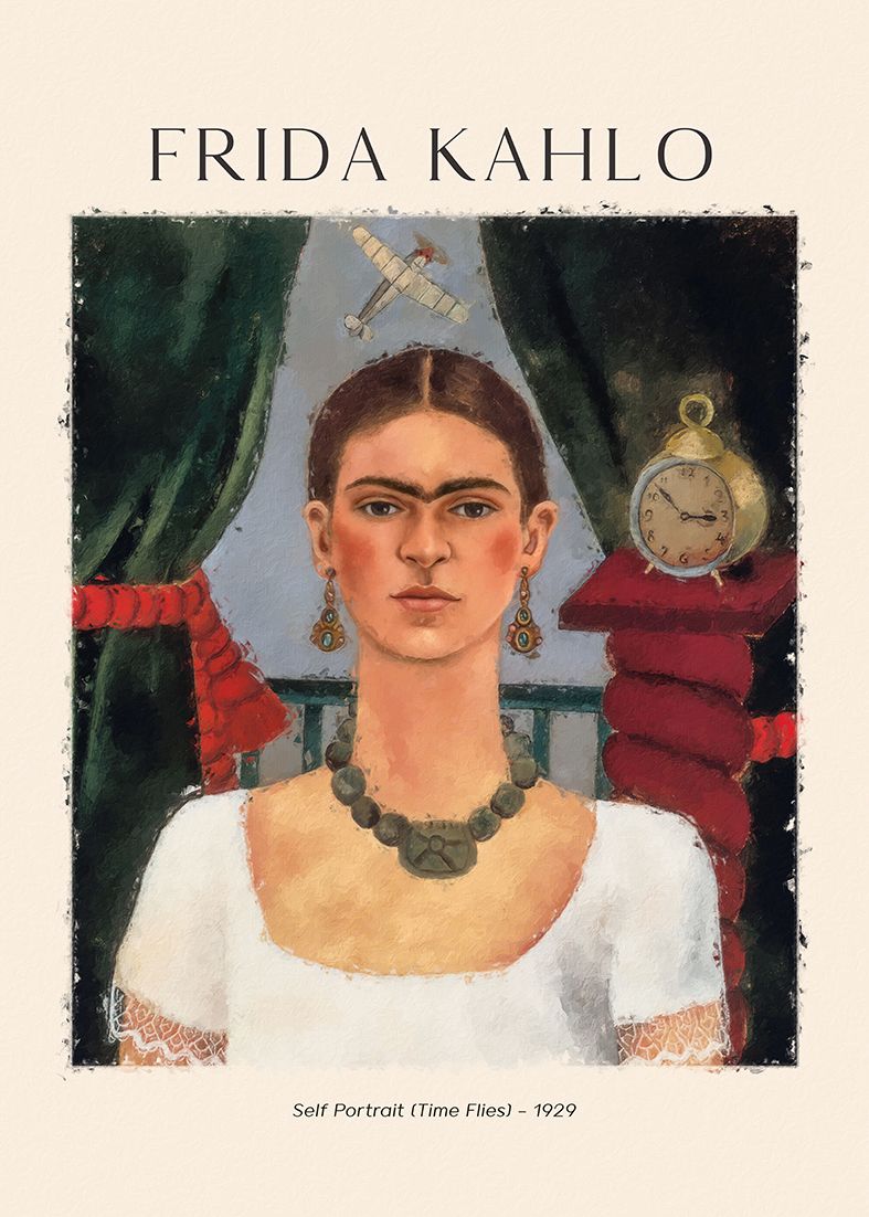 Poster - Frida Kahlo Självporträtt
