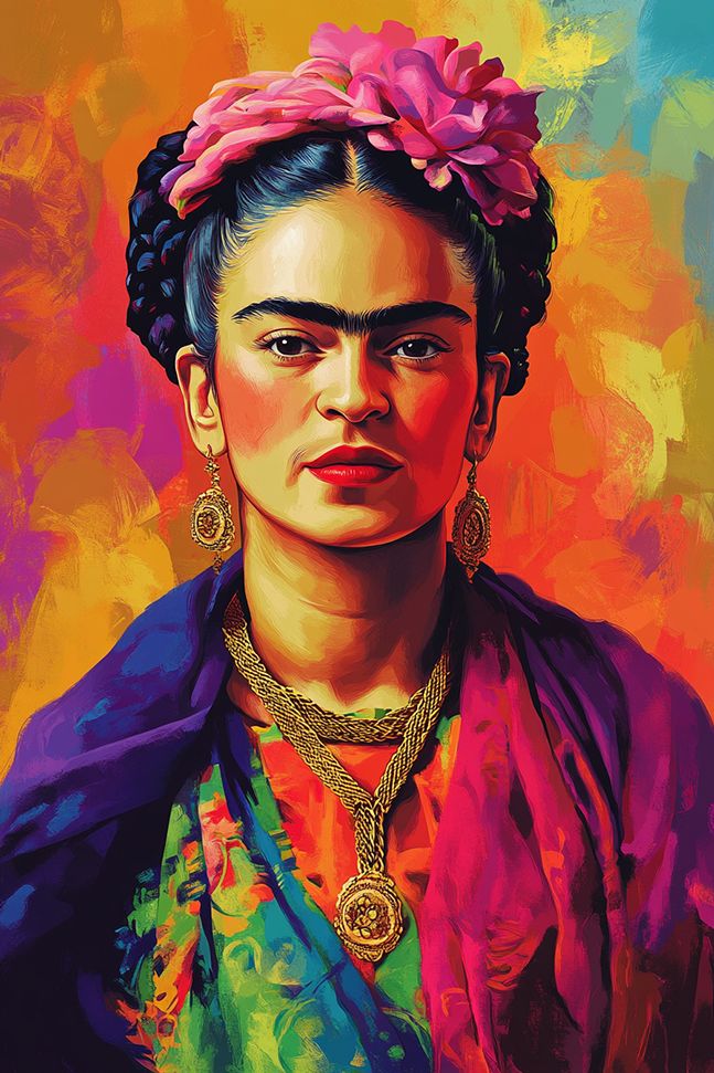 Poster - Frida Kahlo Porträtt