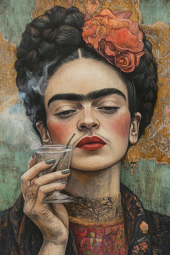 Poster - Frida Kahlo Porträtt