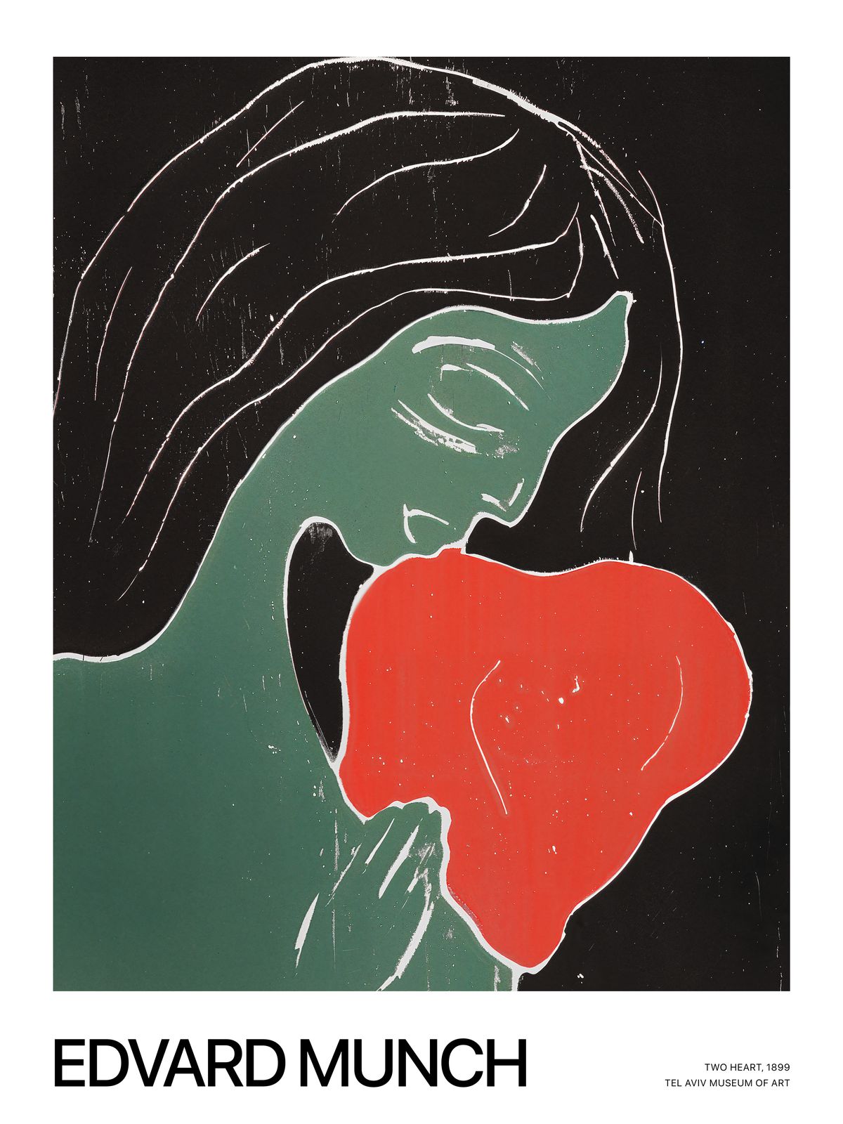 Poster - Två Hjärtan av Edvard Munch