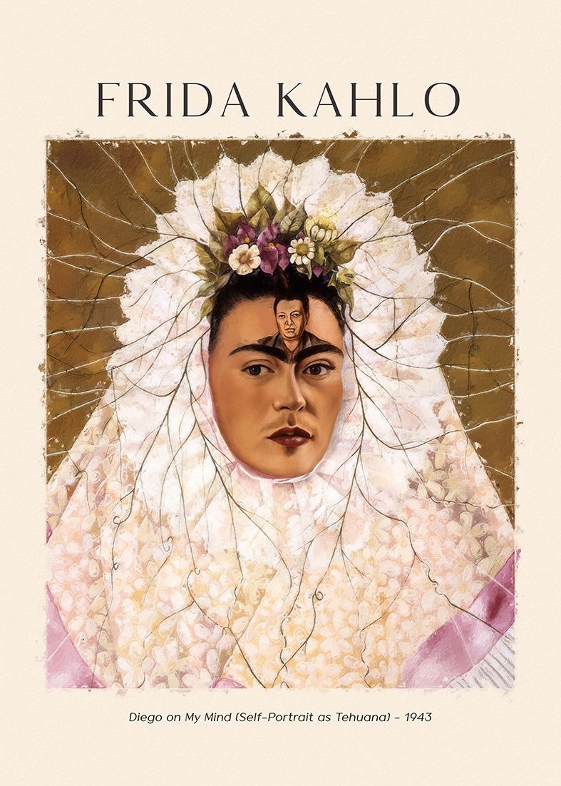 Poster - Frida Kahlo Självporträtt