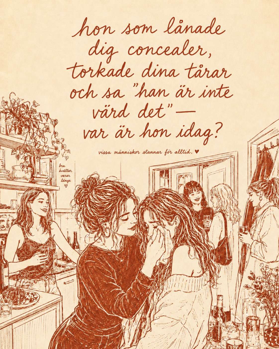 Poster - Vänskapscitat Konst
