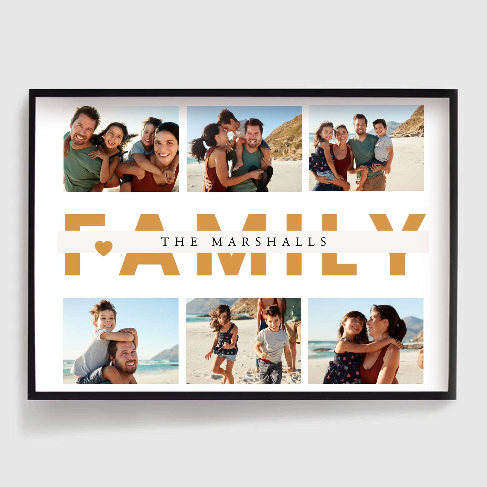 Personlig Poster - Familjekollage - 6 Foton