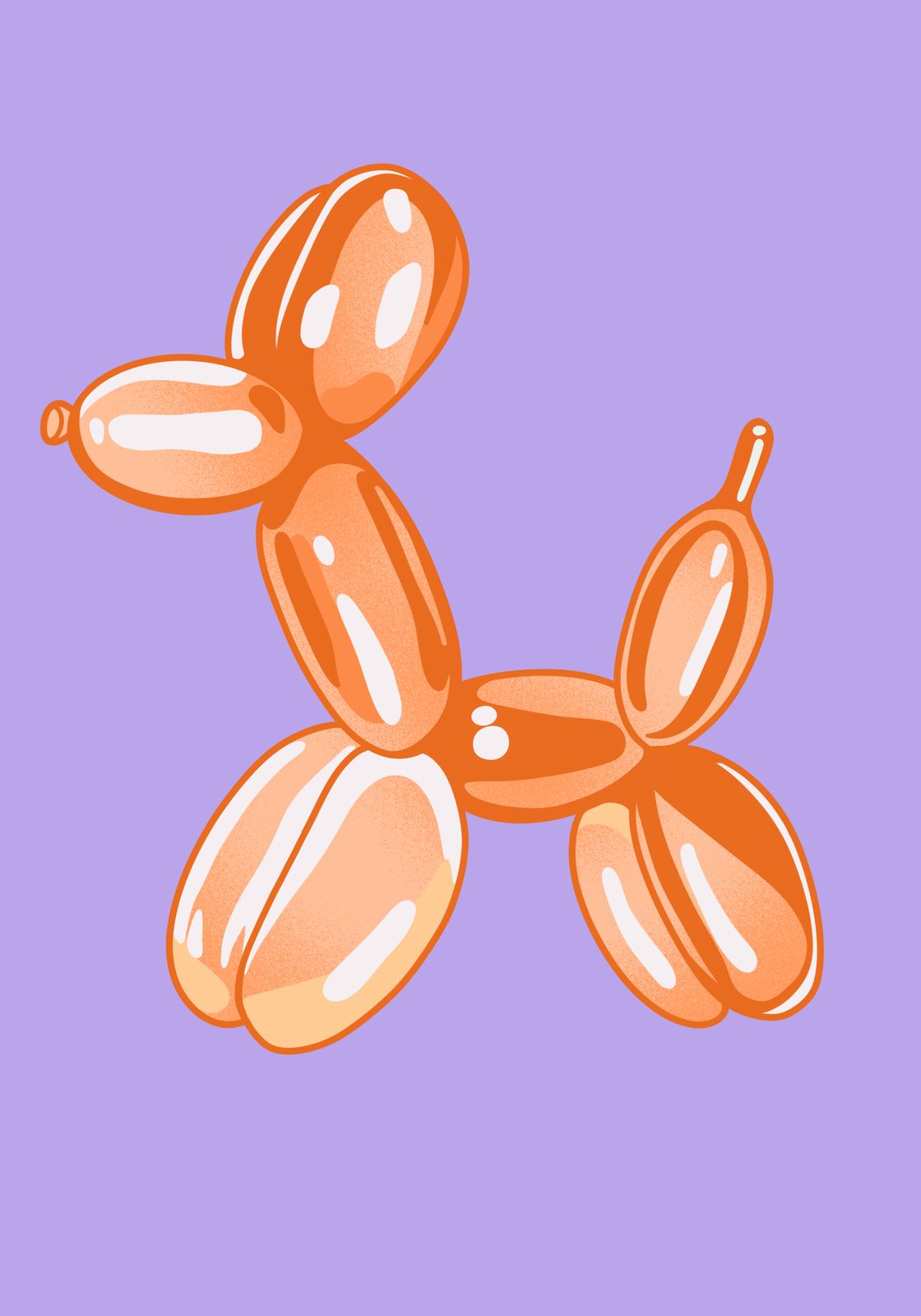 Poster - Ballonghund Illustration