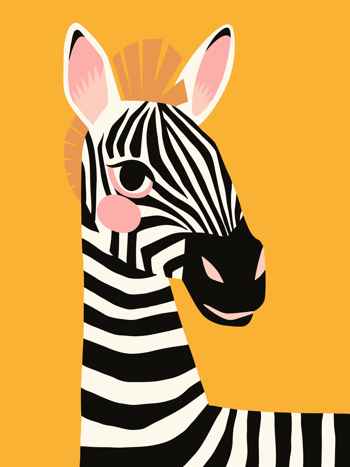Poster - Zebra Leende