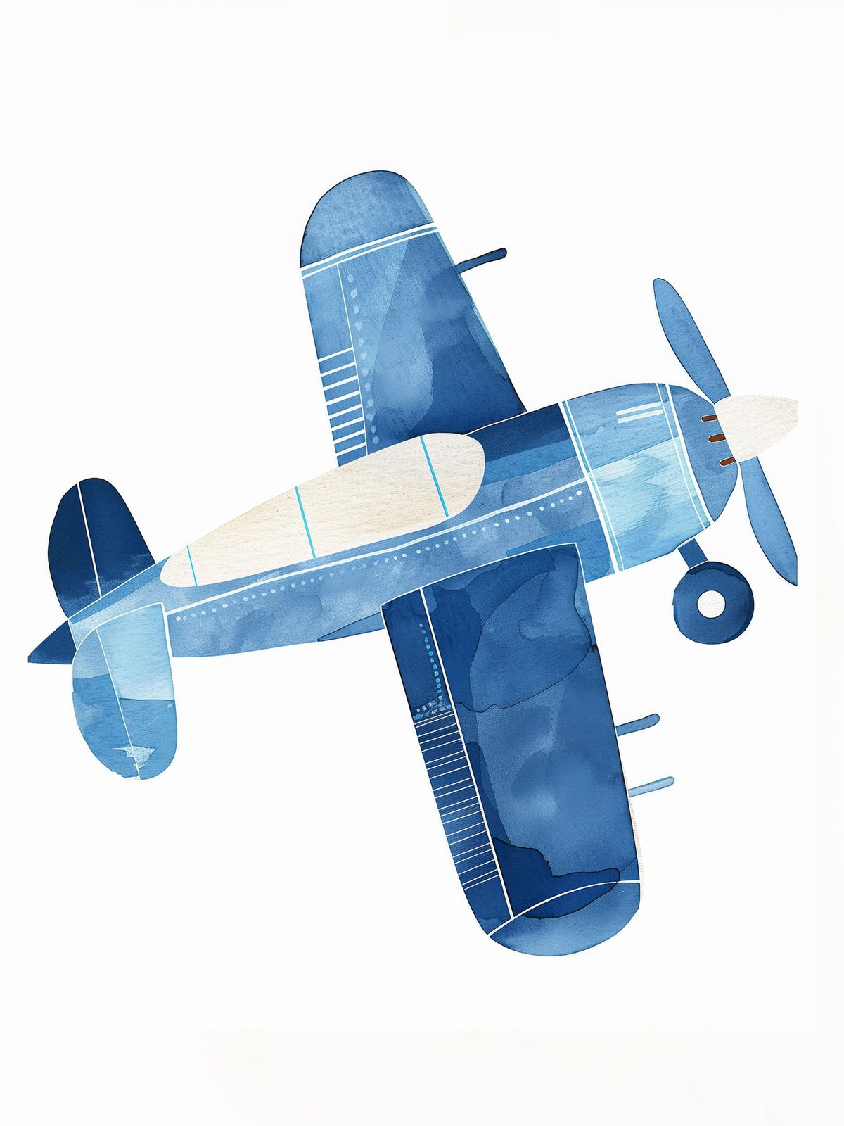 Poster - Blått Flygplan