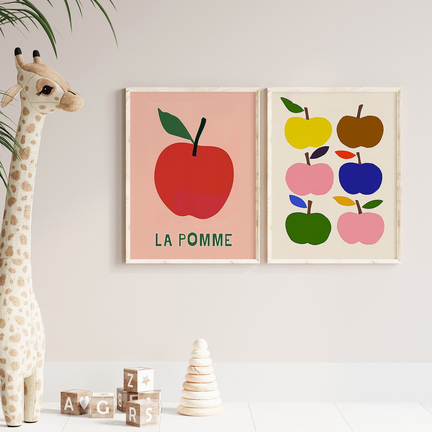 Poster - Färgglada Äpplen / Set av 2