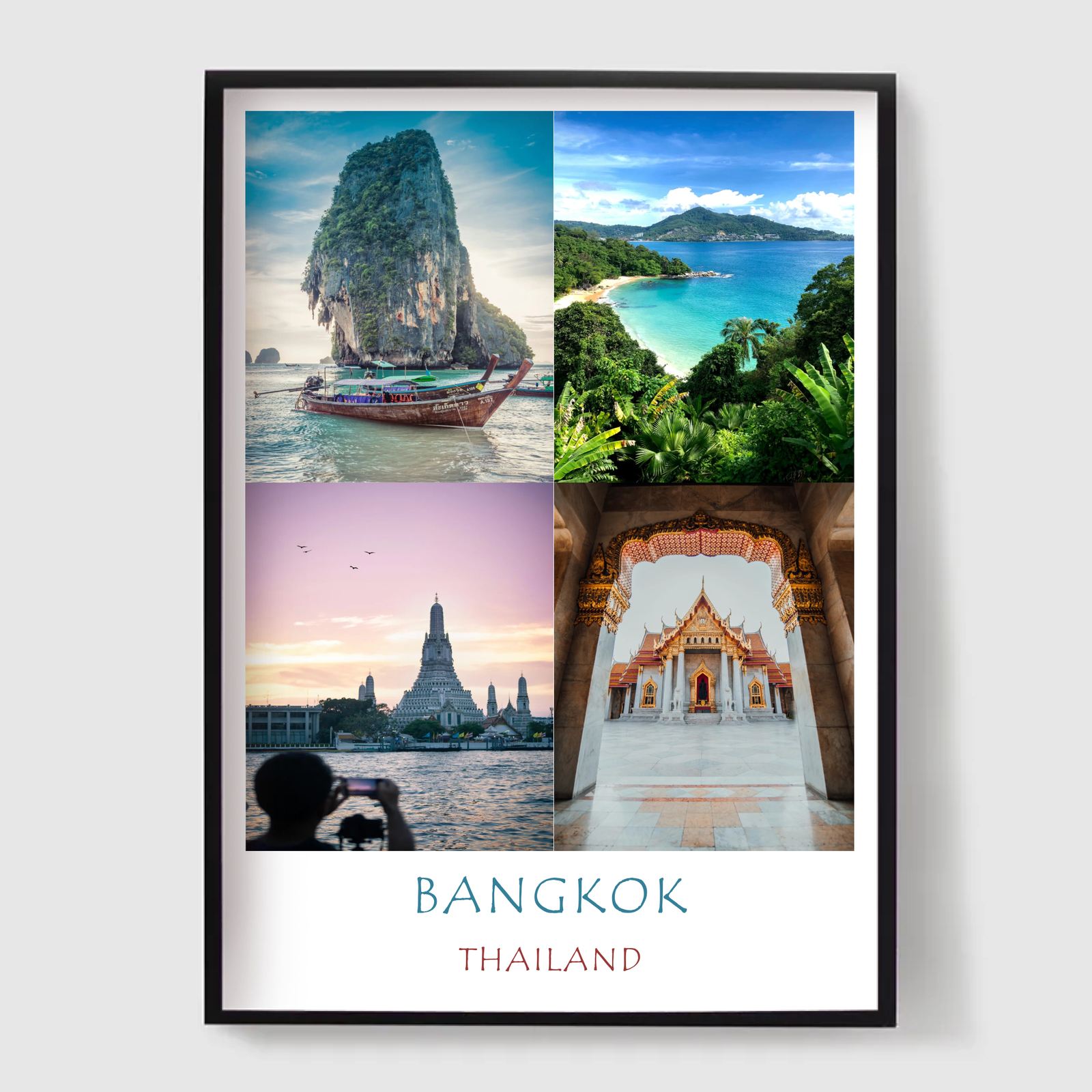 Personlig Poster - Anpassad Resekonsttryck - 4 Foton