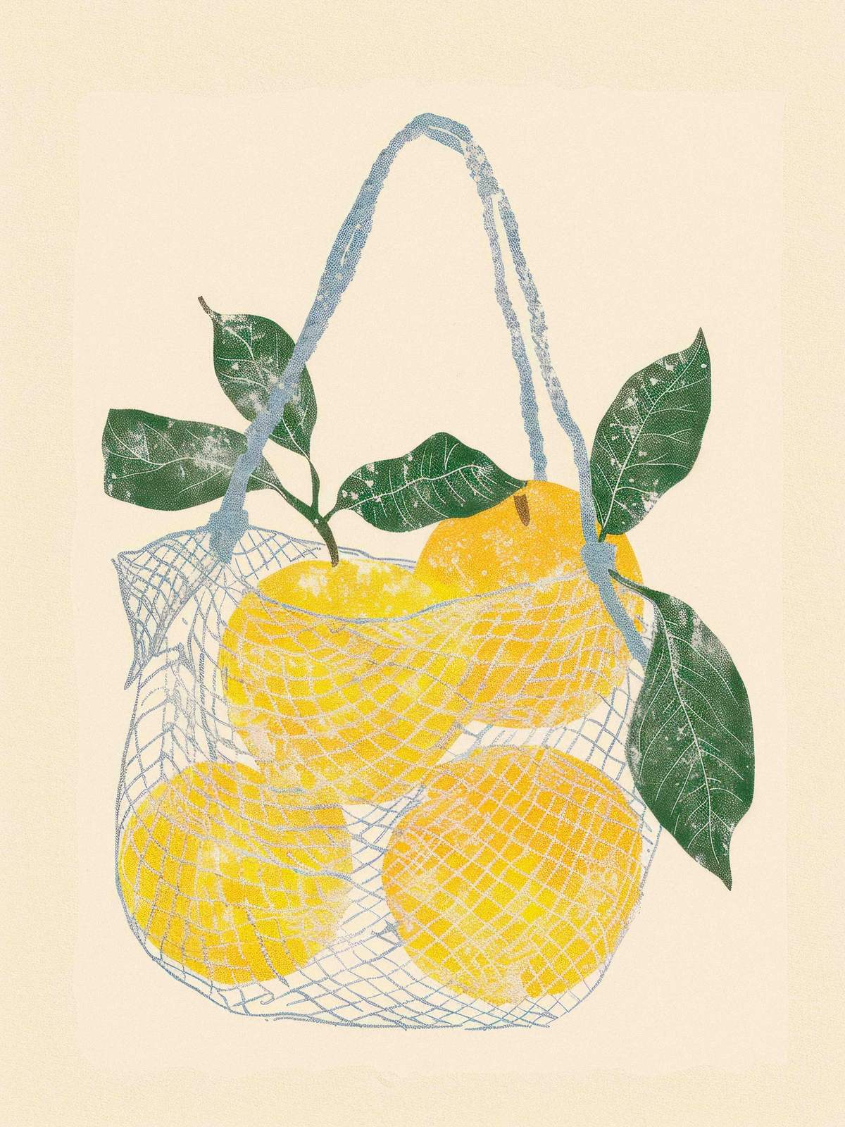 Poster - Citroner i Korg