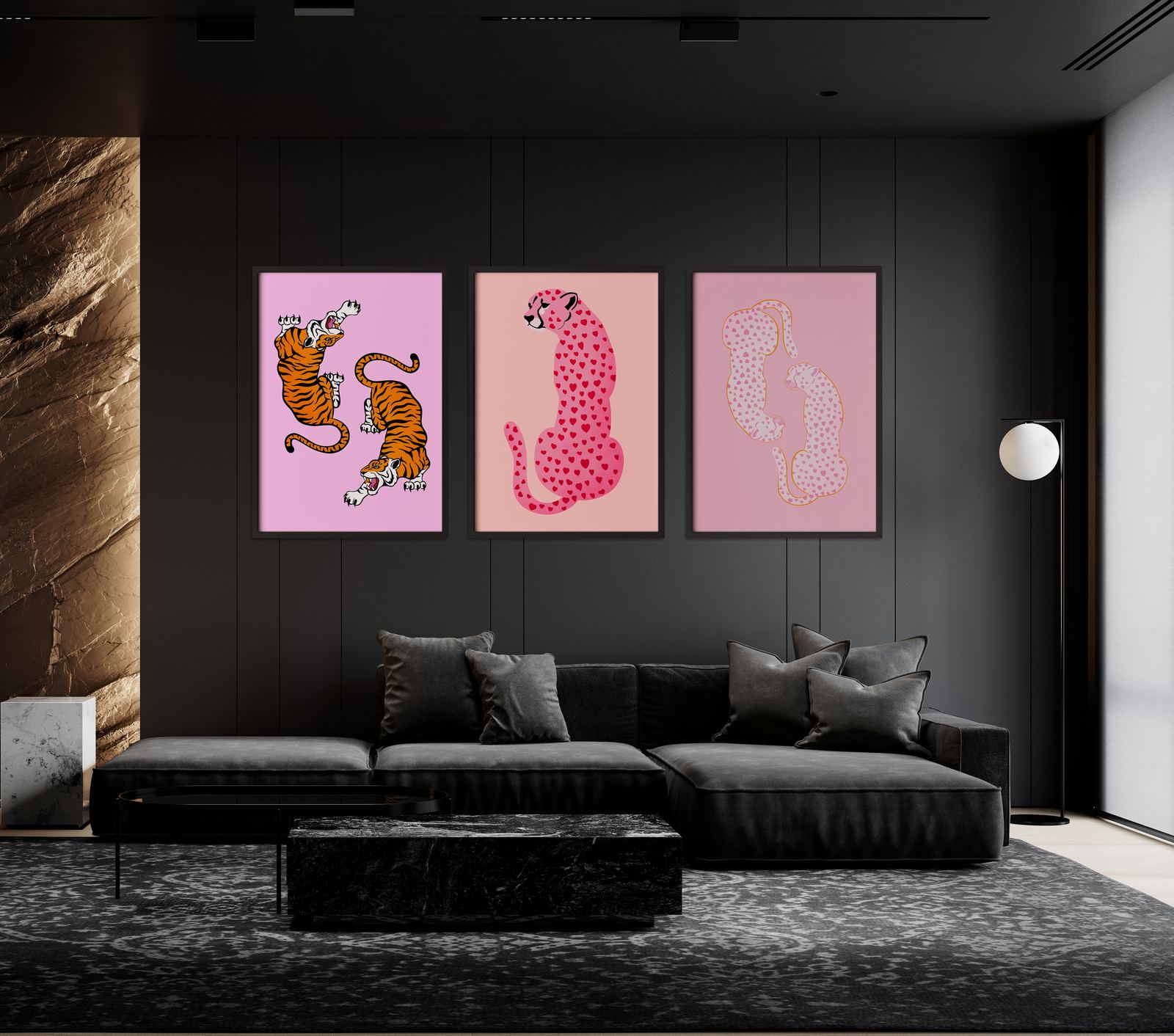 Poster - Levande Djurkonst / Set of 3