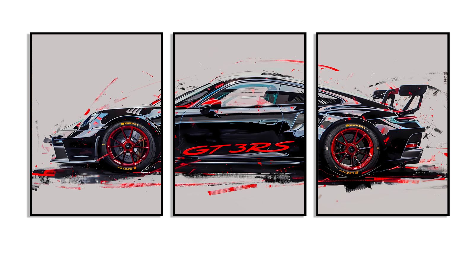 Poster - GT3 RS Sportbil / Set of 3