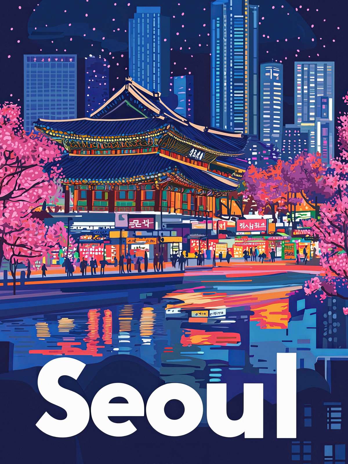 Poster - Seoul Skyline