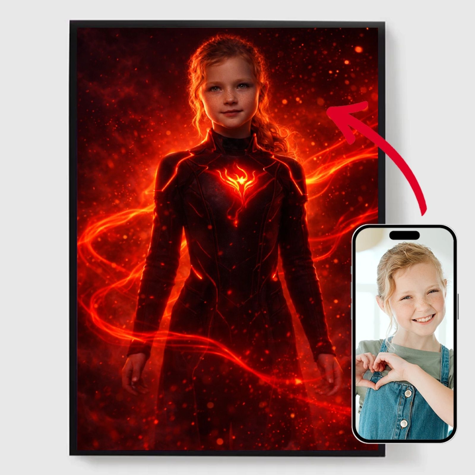Personlig Poster - The Crimson Shadow Kid - AI Poster