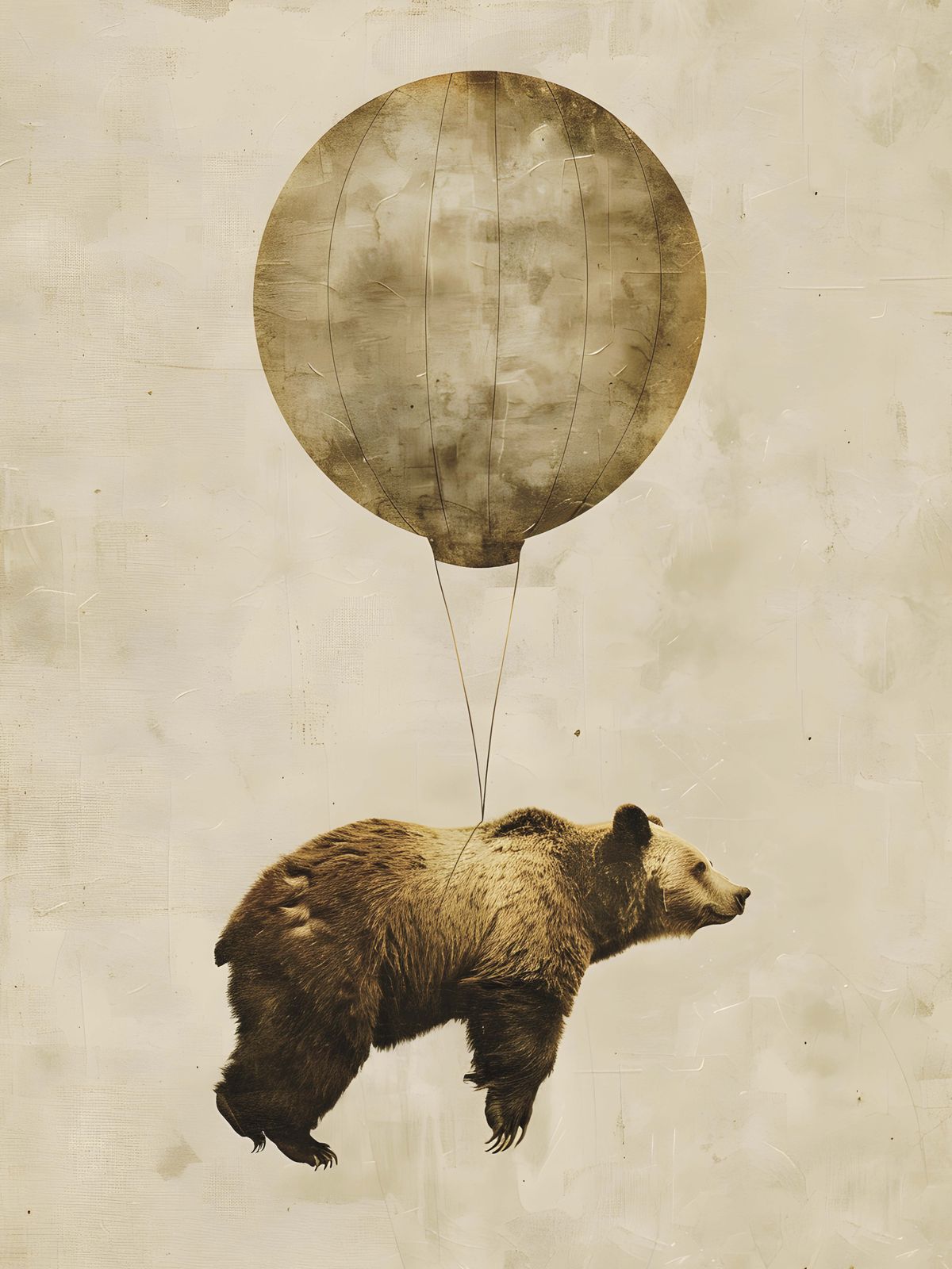 Poster - Björn med Ballong
