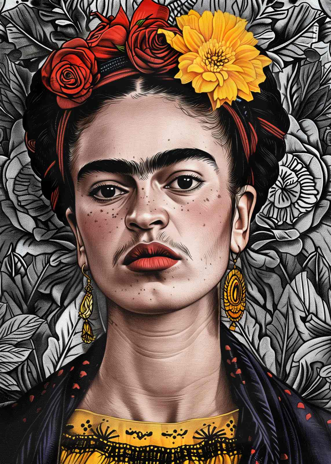 Poster - Frida Kahlo Porträtt