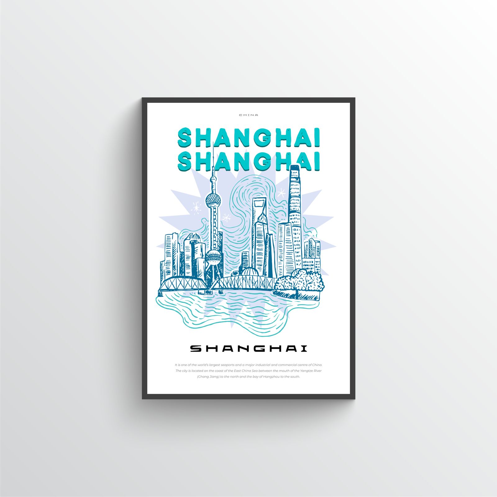 Shanghai Skyline Konstaffisch