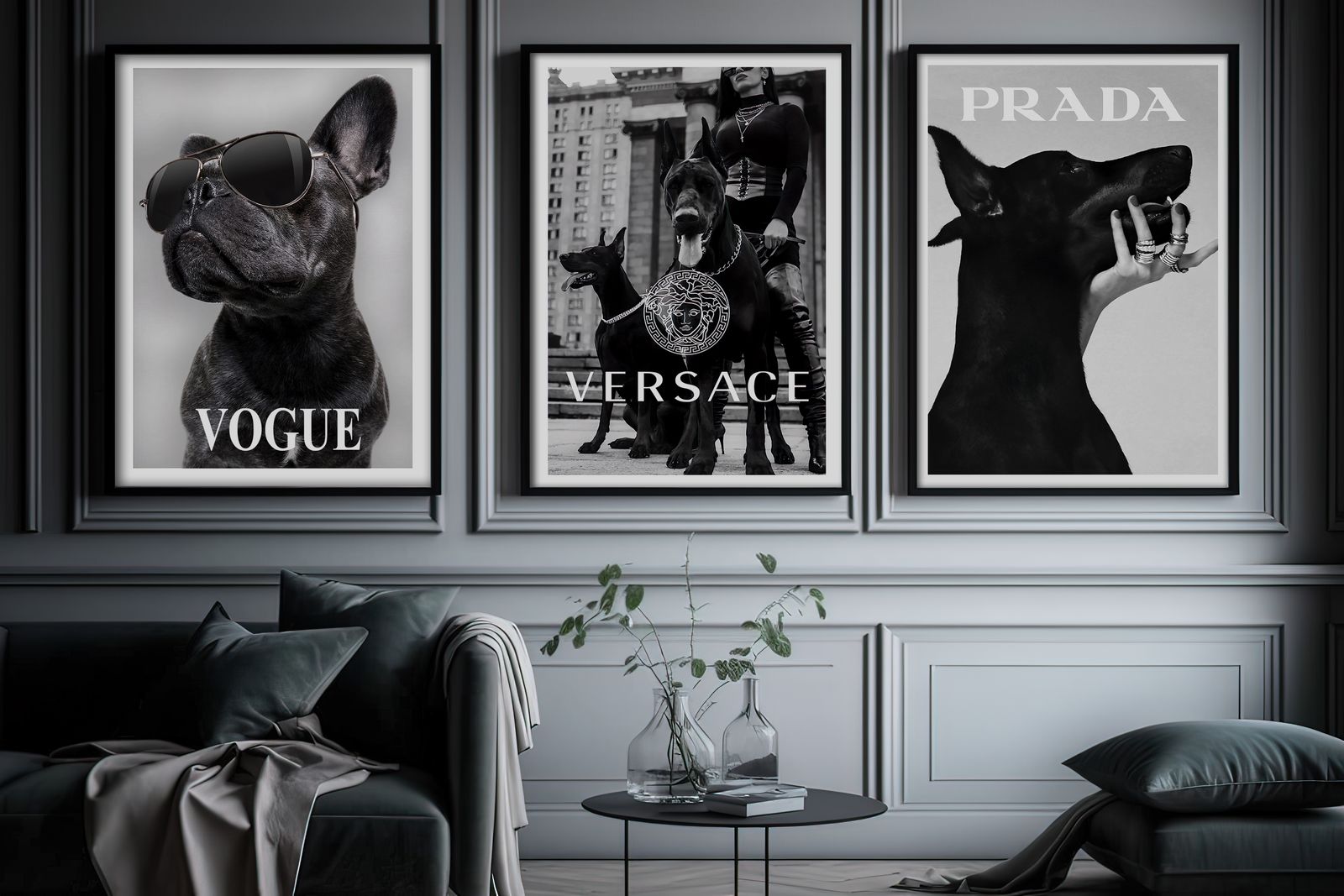 Poster - Fashion Dog Poster / Set of 3