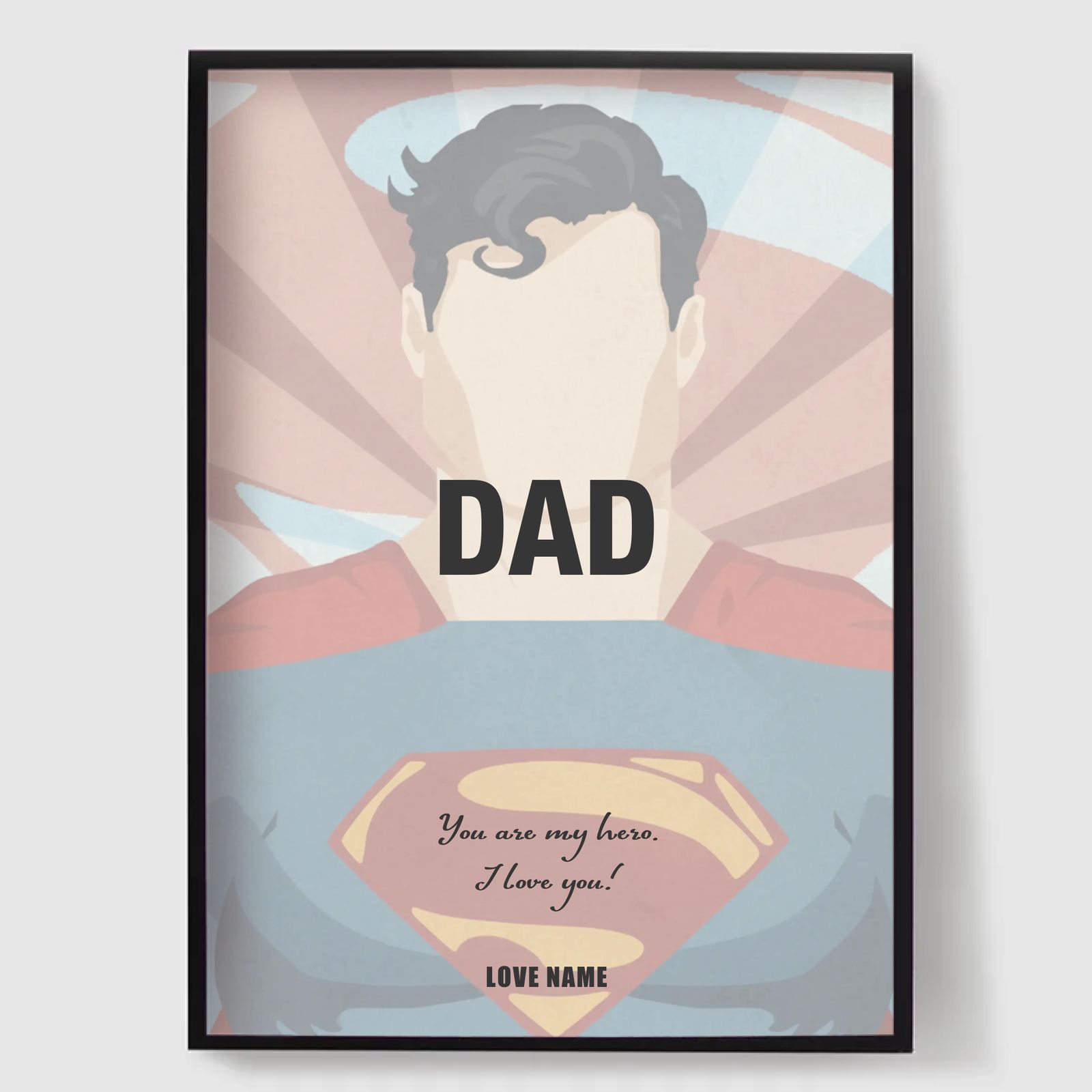 Personliga Posters - Superhjälte PAPPA