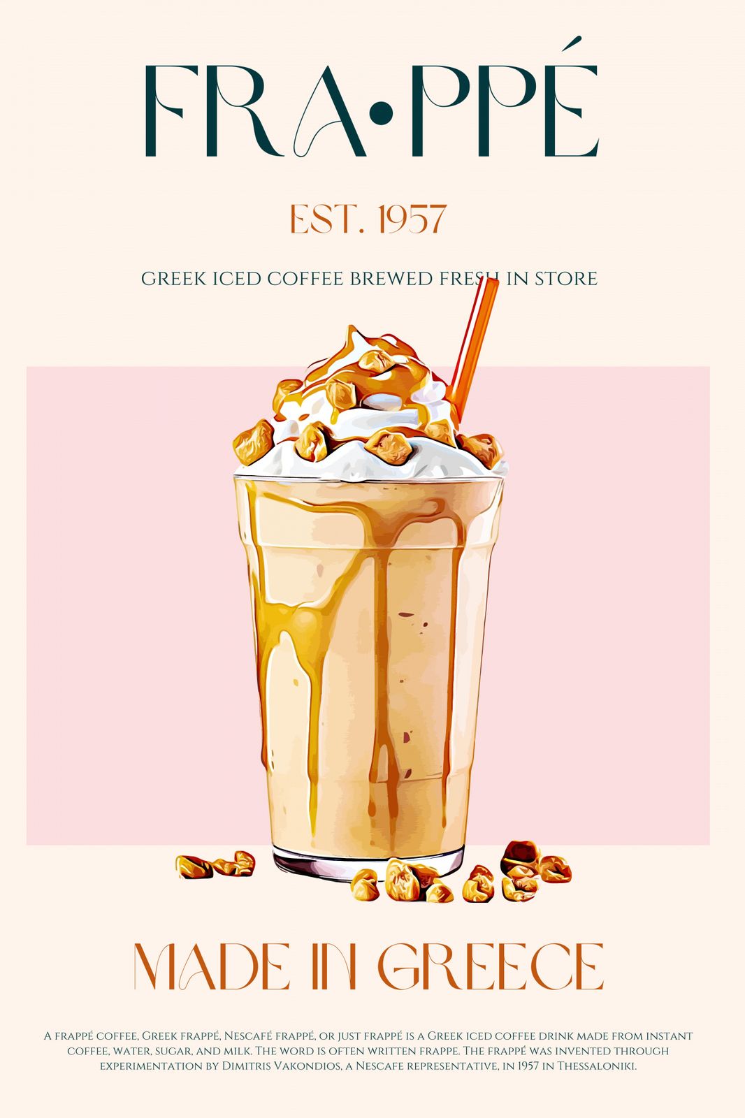 Poster - Grekisk Frappe Delikatess