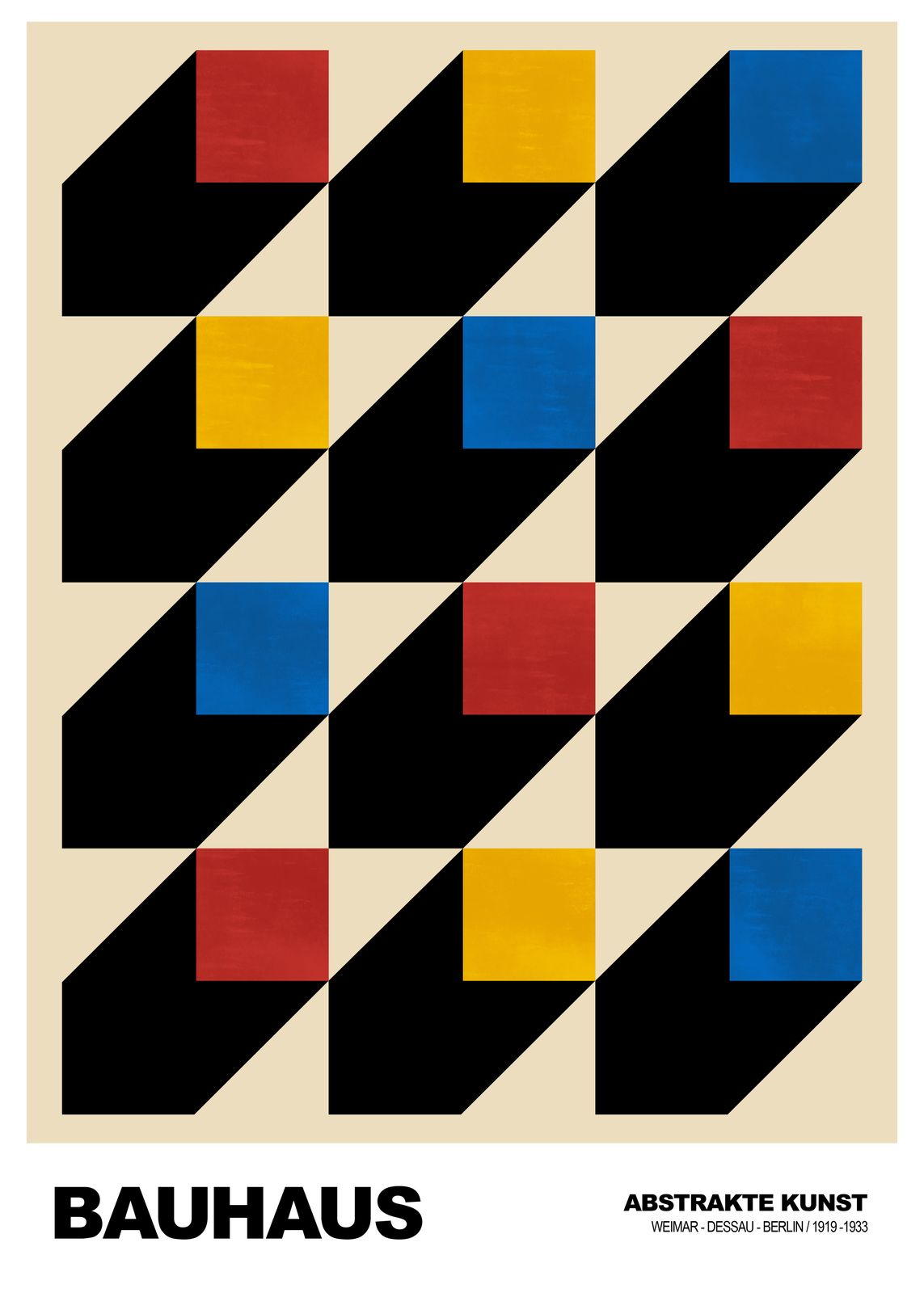 Poster - Bauhaus Abstrakt Konst