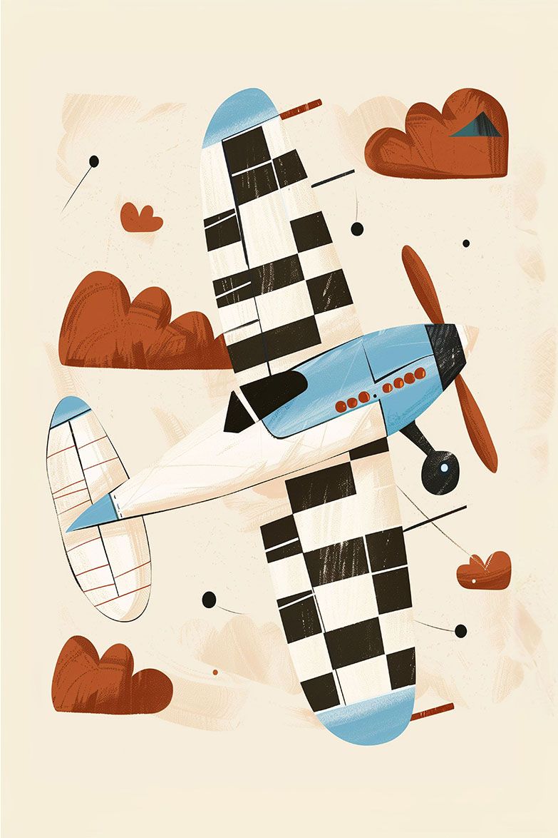 Poster - Flygplan i moln