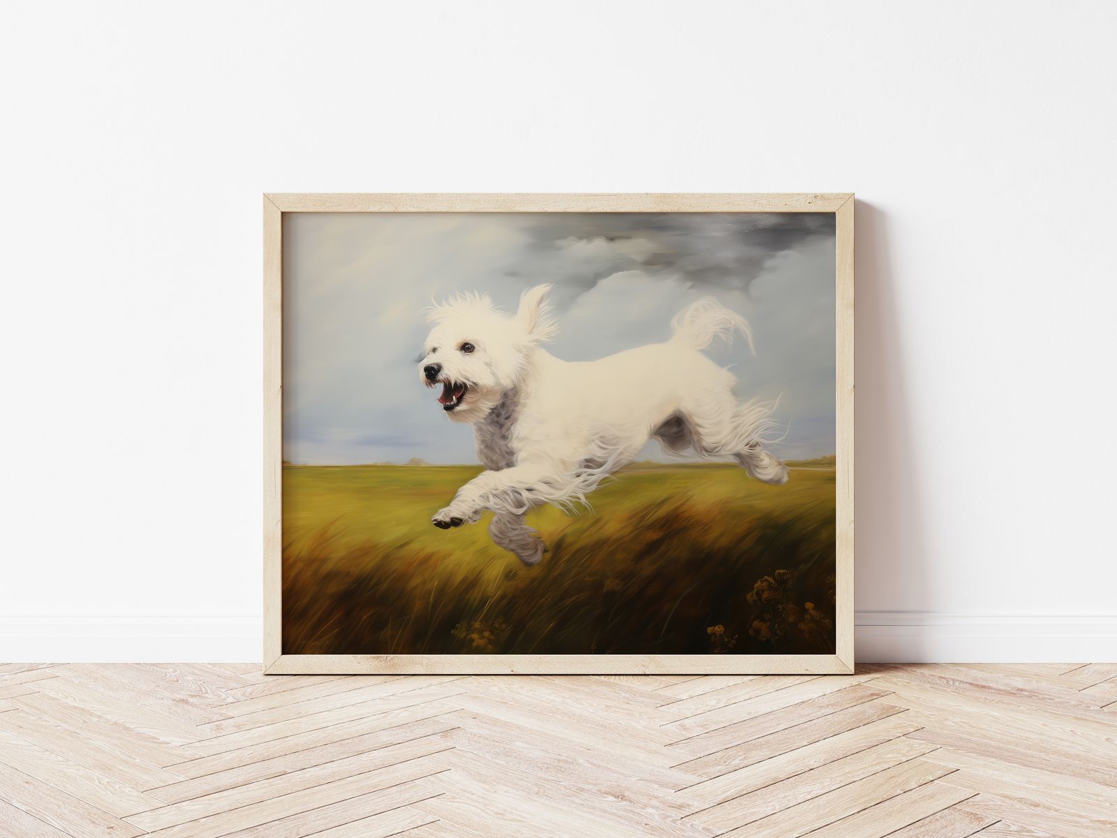 Poster - Glad Hund i Fält