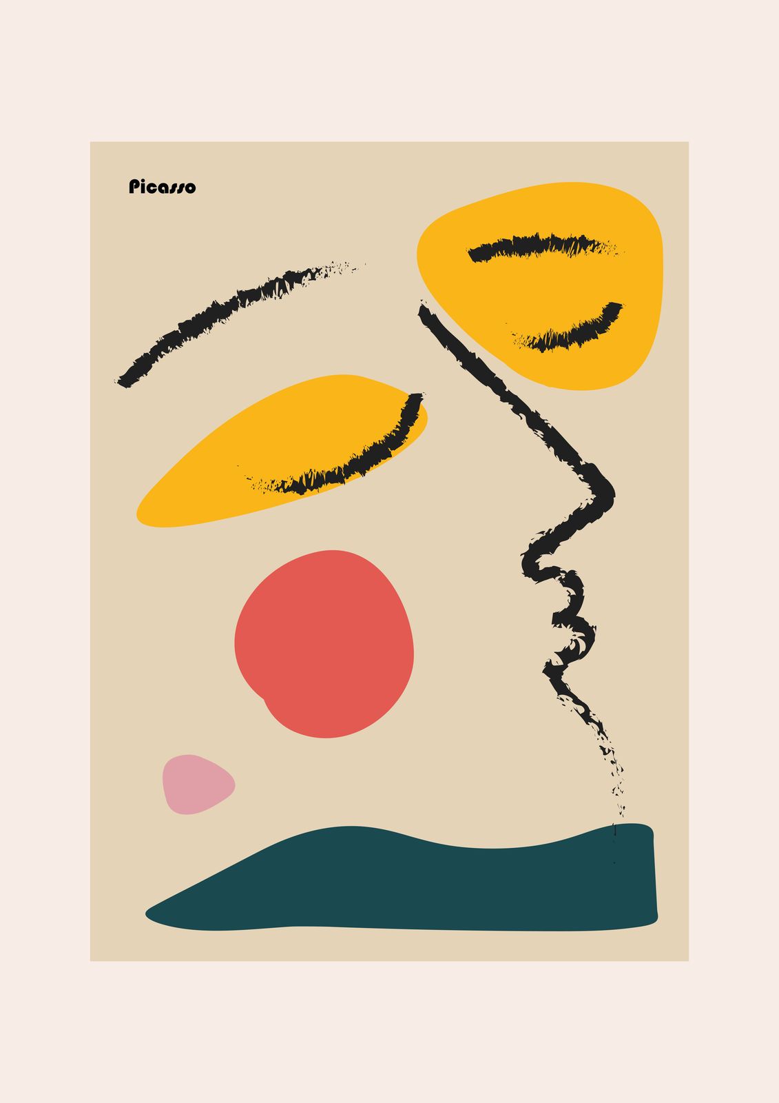 Poster - Picasso Ansikte