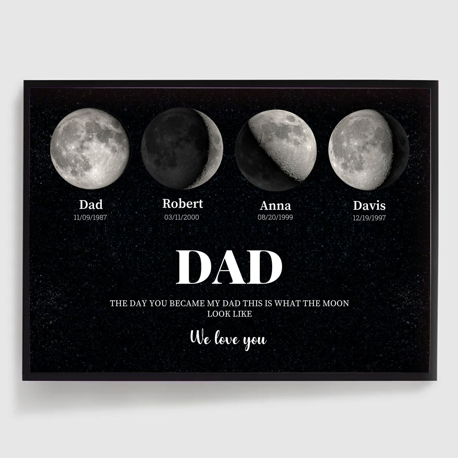 Personlig Poster - PAPPA Månfas