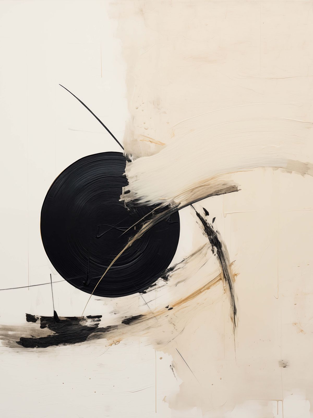 Poster - Abstrakt Svart Cirkel