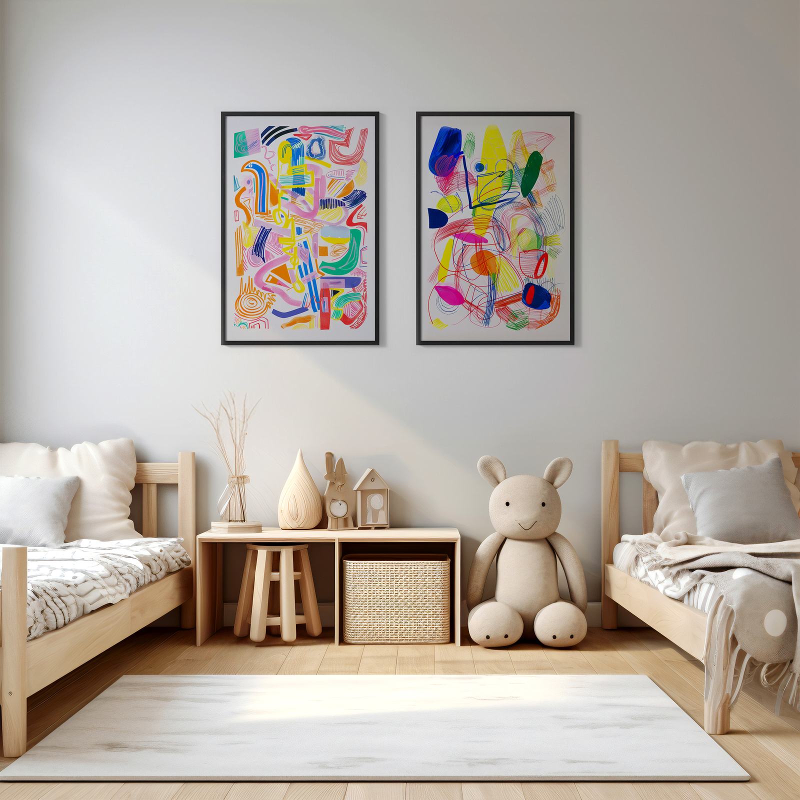 Poster - Abstrakt konst / Set av 2