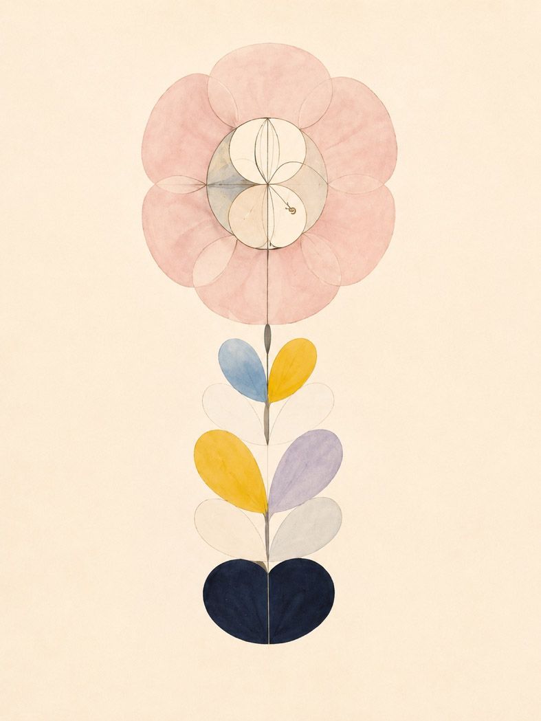 Poster - Abstrakt Blomkonst