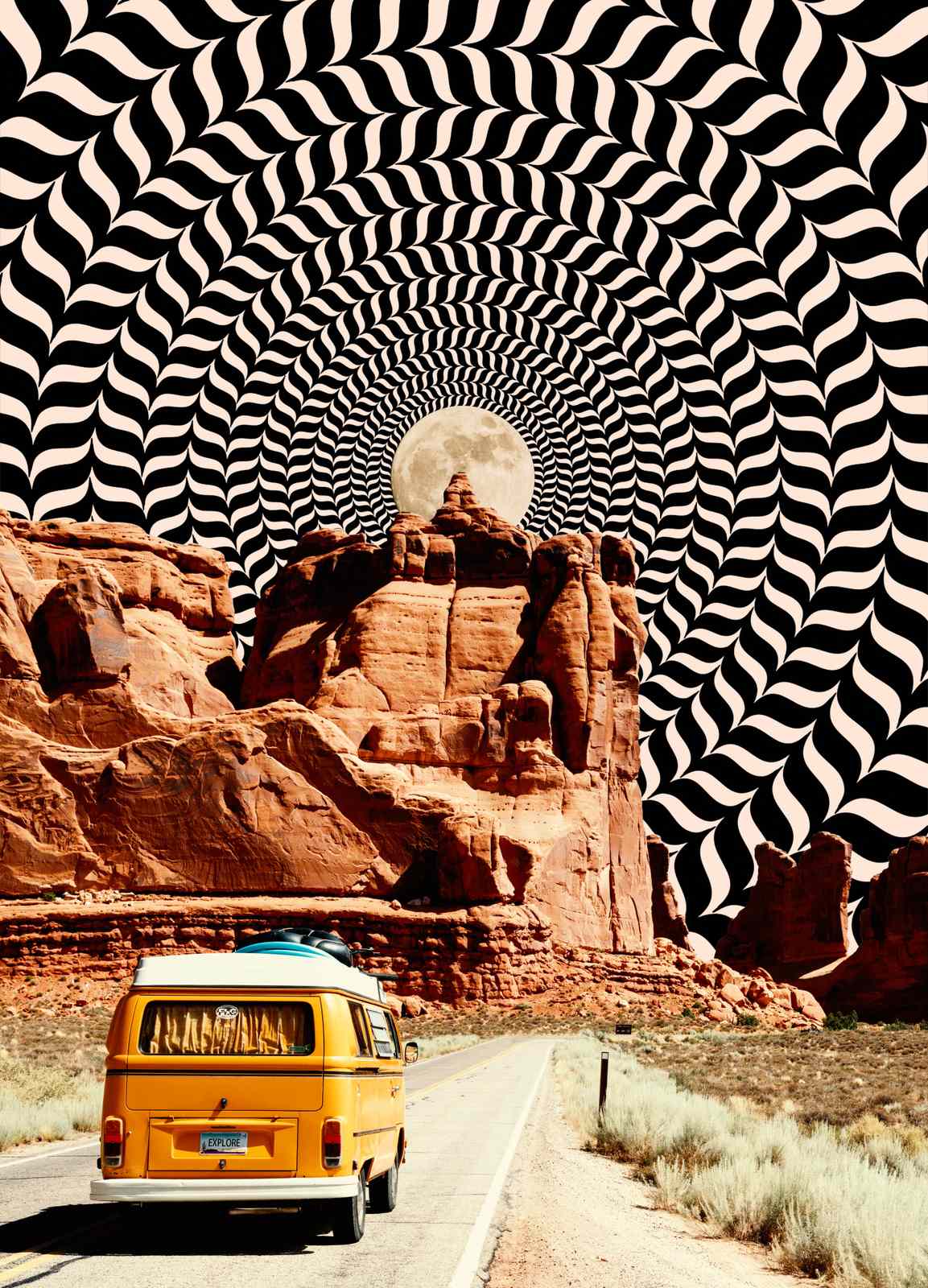 Poster - Surrealistisk Retroresa
