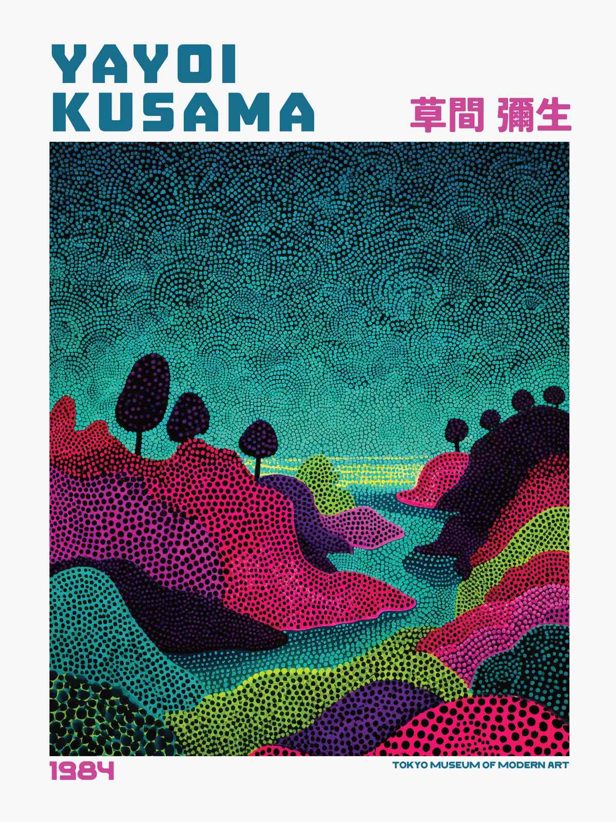 Poster - Yayoi Kusama Levande Landskap