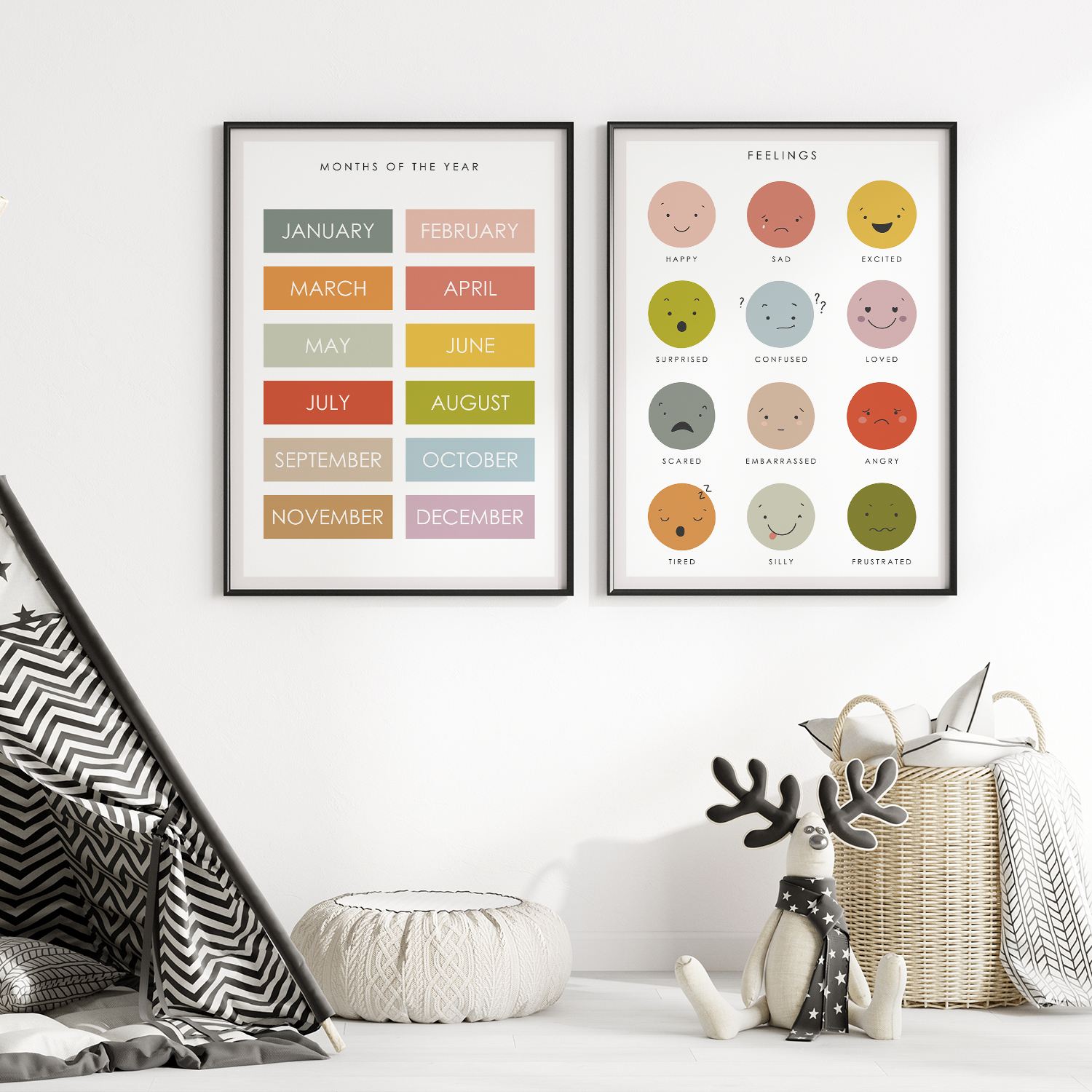 Poster - Månader och Känslor / Set om 2