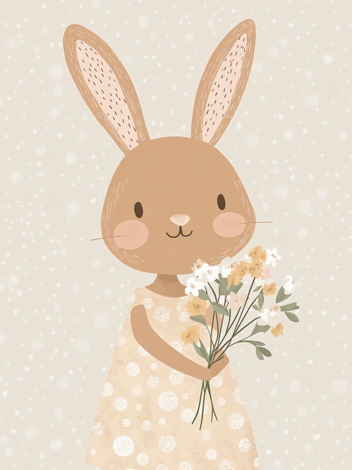 Poster - Söt Kanin Illustration