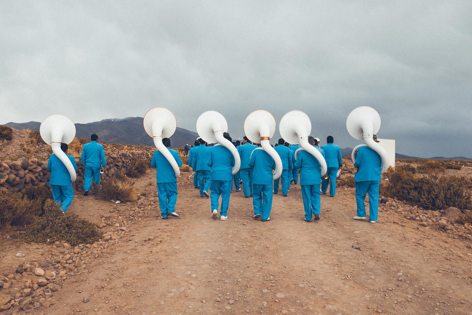 Poster - Bild av marscherande band